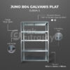 RAK BESI SIKU LUBANG BOLTLESS JUNO 03 GALVANIS PLAT SHELVING, SUSUN 4 & 5, UKURAN 120x45x180 CM: Solusi Tepat untuk Penyimpanan Barang yang Rapi dan Tahan Lama!