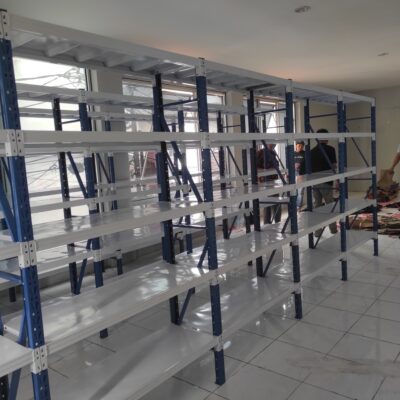 RAK BESI SUSUN GUDANG ARSIP KANTOR SERBAGUNA TIPE JF70, KAPASITAS 70 KG / LEVEL, UKURAN 120x40x200 CM, 5 SUSUN