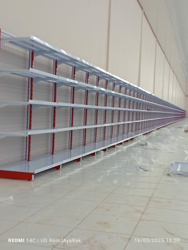 RAK GONDOLA ALFAMART SINGLE, DOUBLE, END CAP MURAH TIPE ZA-16 | Murah • Kuat • Fleksibel • Standar Minimarket Nasional