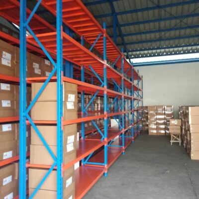 RAK GUDANG BESI PABRIK MEDIUM DUTY TIPE ZA-500 T.300, KEKUATAN 500 KG / LEVEL ATAU 2 TON / UNIT, 4 LEVEL, UKURAN 200x50x300 CM & 200x60x300 CM (WARNA & UKURAN BISA CUSTOM)