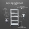 RAK BESI GUDANG SIKU LUBANG SERBAGUNA SHELVING PLAT TIPE JUNO 01 SUSUN 4 & 5, NON BAUT, UKURAN 70x30x150 CM, WARNA PUTIH