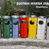 Tempat Sampah Stainless Bulat 50 Liter Warna-Warni: Putih • Kuning • Merah • Biru • Hijau – Solusi Kebersihan Elegan & Ceria