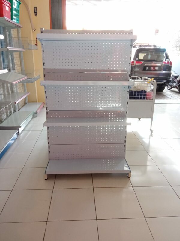 RAK DISPLAY TOKO MINIMARKET TIPE RR-13 PERFORATTED | SOLUSI DISPLAY PRODUK RAPI, RINGKAS & PROFESIONAL