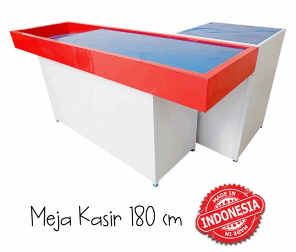 MEJA KASIR MINIMARKET TOKO SWALAYAN MODERN TIPE MK-05 SK-180 | RAJA RAK MINIMARKET