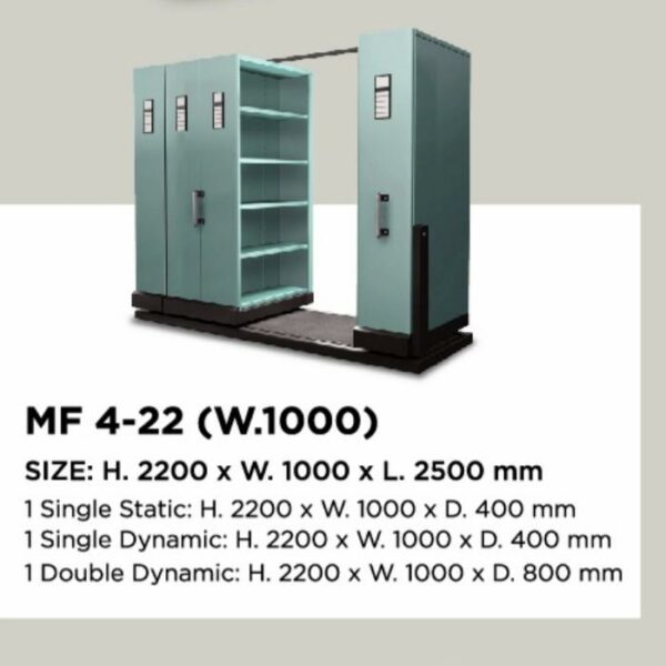 MOBILE FILE MANUAL 20 COMPARTMENT ALBA TIPE MF 4-22