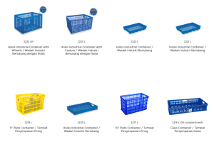 Jual Box Container Keranjang Plastik Industri Serbaguna Green Leaf