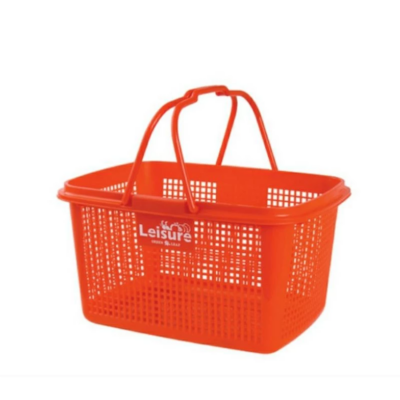 KERANJANG BELANJA PLASTIK MINIMARKET JINJING GREEN LEAF LEISURE 380 TT | RAJA RAK MINIMARKET